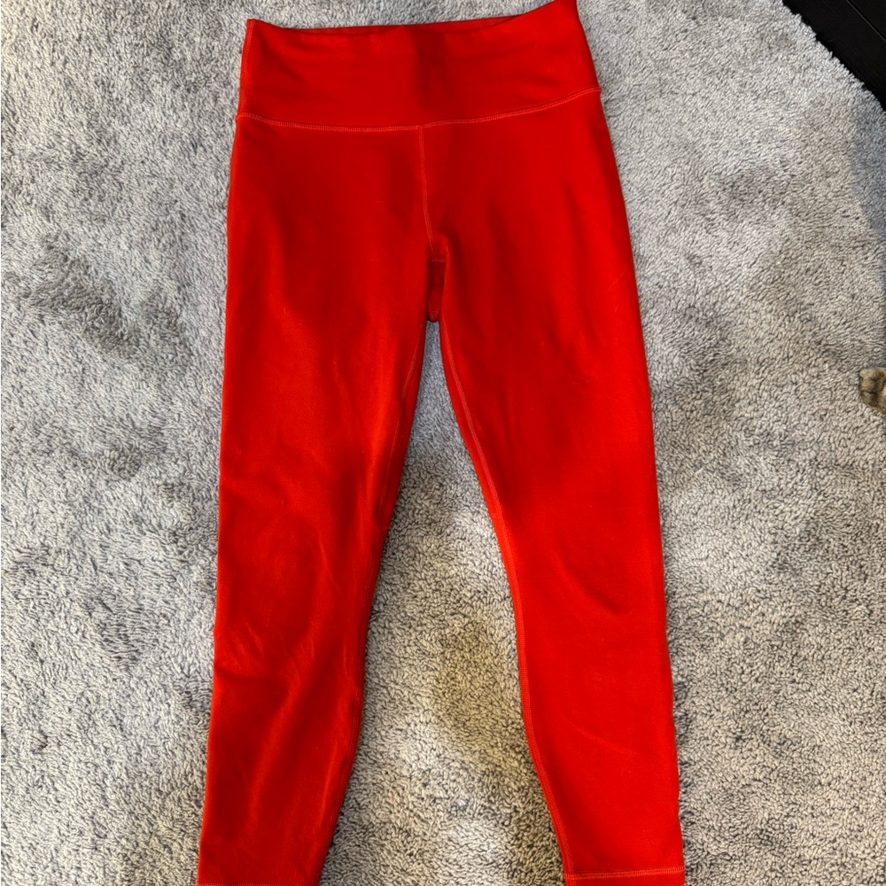 Red Fabletics Workout Leggings